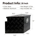 Black 26-inch aluminium alloy T casting toolbox for professional tool storage.