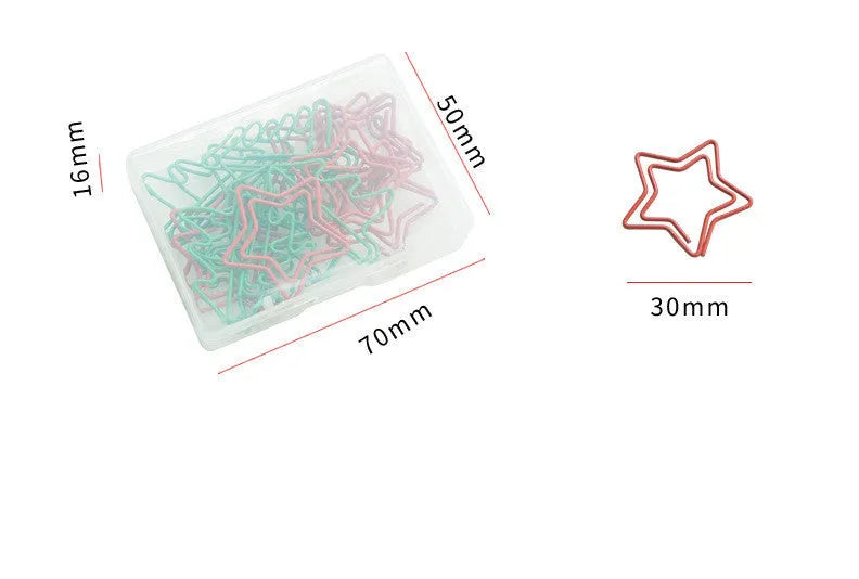 Christmas creative special-shaped paper clips in mixed colours, 18-piece metal alloy set