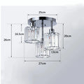 Crystal ceiling light in black modern style with E27 E26 220V fitting for corridor and entrance
