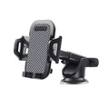 Black universal car phone holder for smartphones between 4 and 7 inches in size