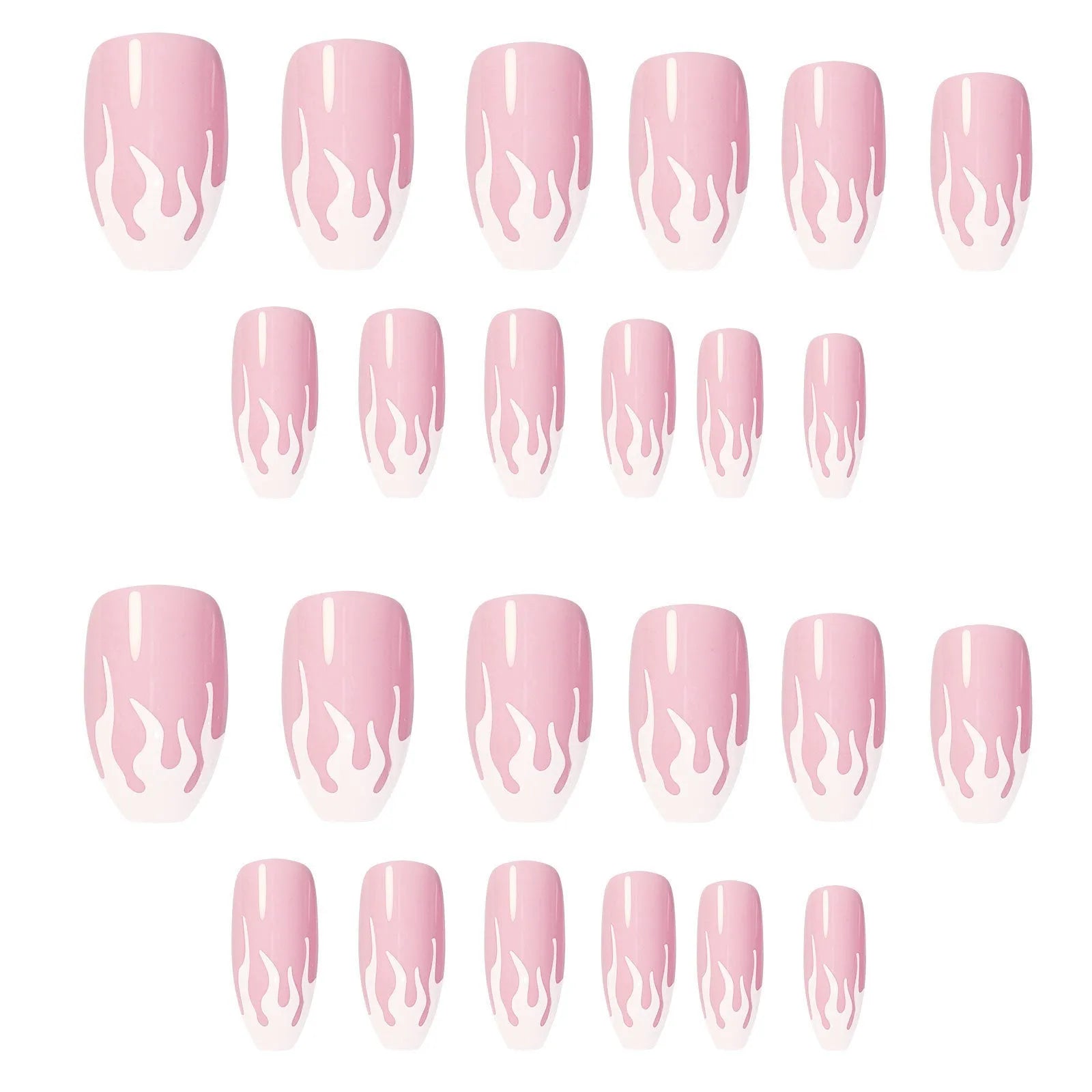 Waterproof detachable fake nail patches 24pcs in Hot Girl style with glue in paper box packaging