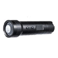 DV3000 flashlight sports camera with black metal body, 120 degree wide angle lens, and 2200mAh battery