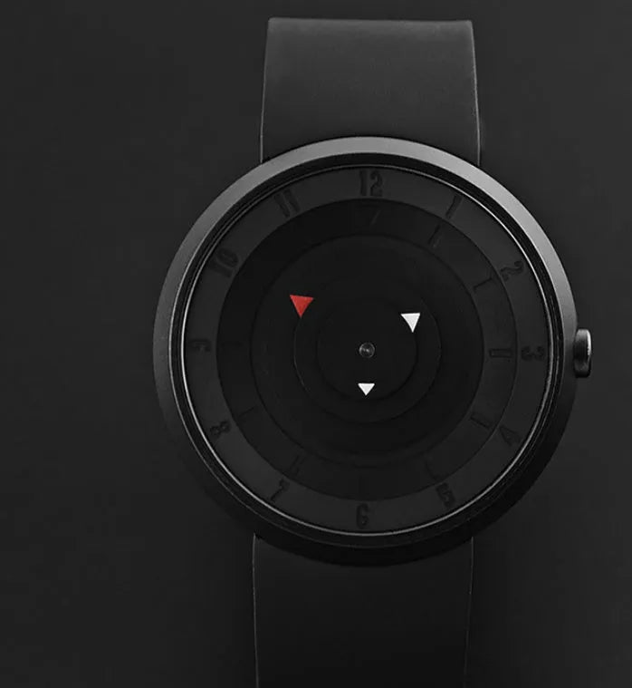 European American fashion creative sports couple silicone quartz watch black red white unisex 26cm