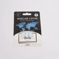 Plastic camera privacy slide cover 0.75mm thick 9.2x18mm square in black and white