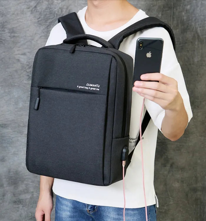 Waterproof Oxford cloth backpack laptop bag with shoulder strap, 41x31x14cm, available in multiple colours