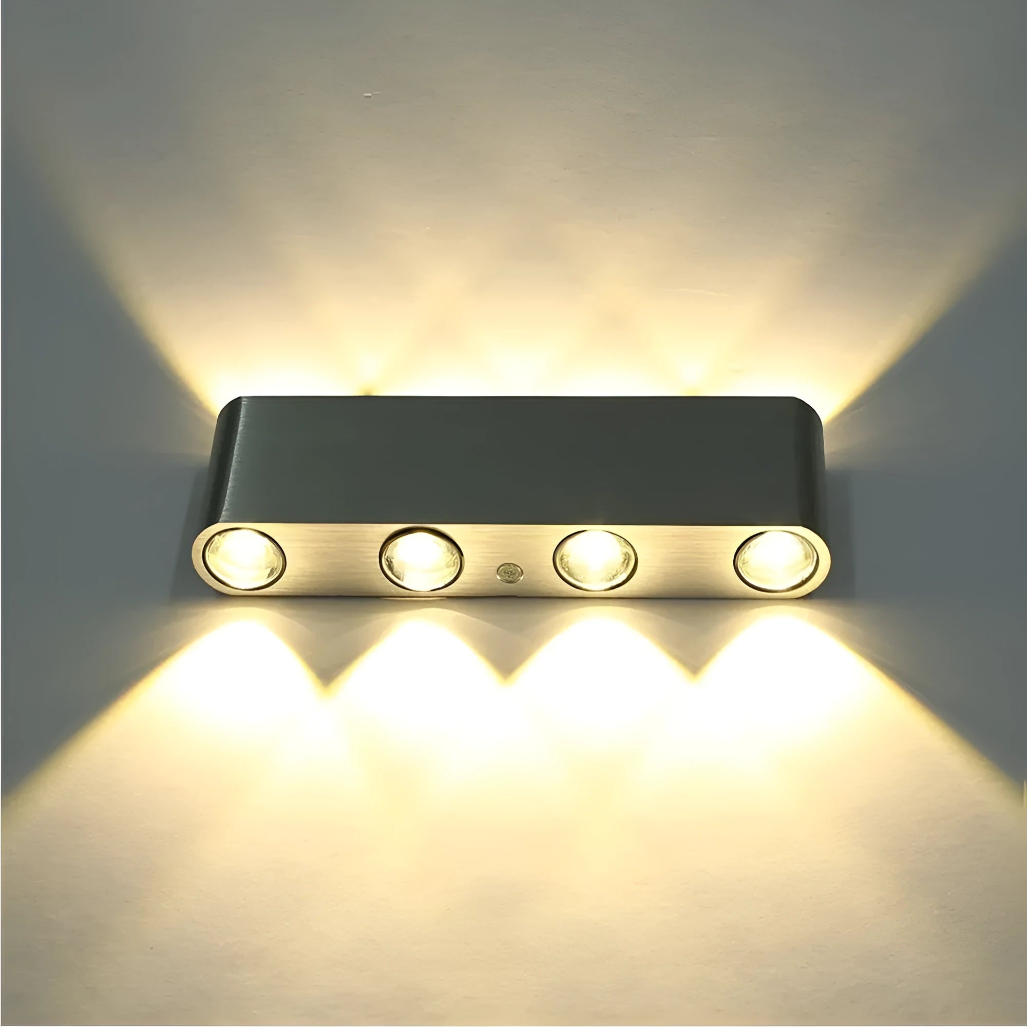 Modern black aluminium LED corridor lamp for TV background and aisle lighting