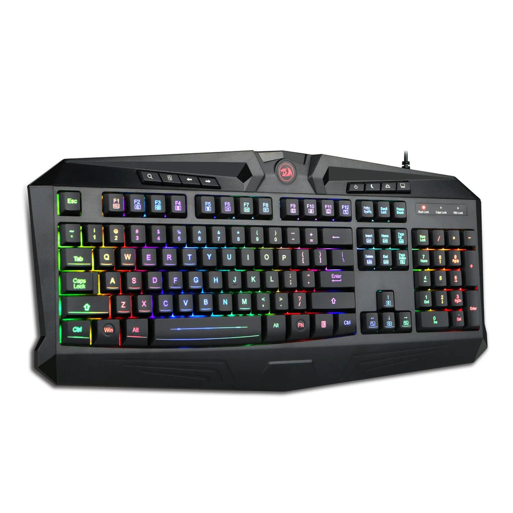 RedragonS101-1 black wired gaming keyboard and mouse set with USB and photoelectric technology