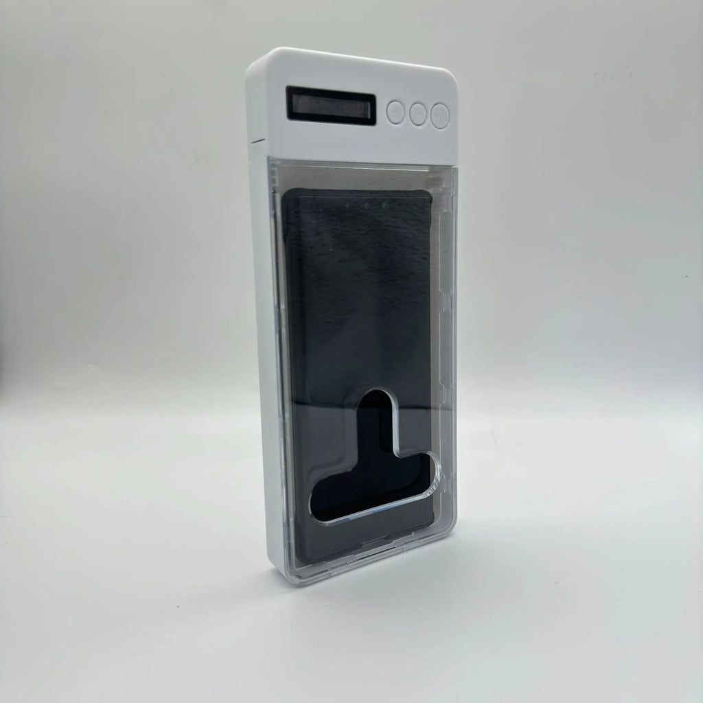 White stainless steel timing mobile phone self-discipline box with rechargeable booking lock for focus