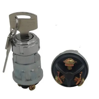 Copper car ignition lock with key for trucks and agricultural vehicles