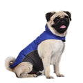 Waterproof dog vest jacket in dark blue for autumn winter outdoor walks