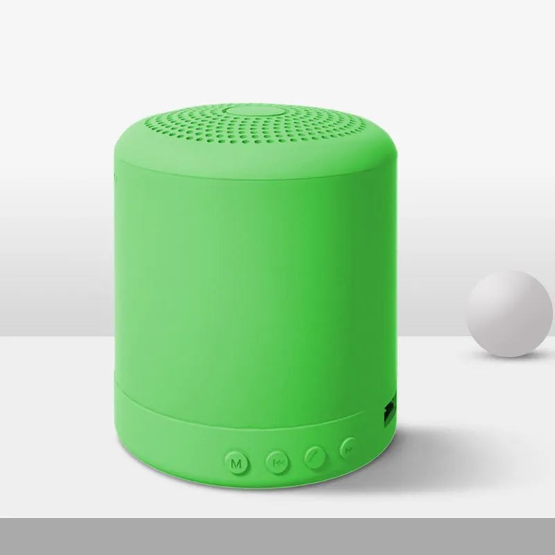 A11 wireless subwoofer speaker in black, pink, blue or green colour options showing compact design