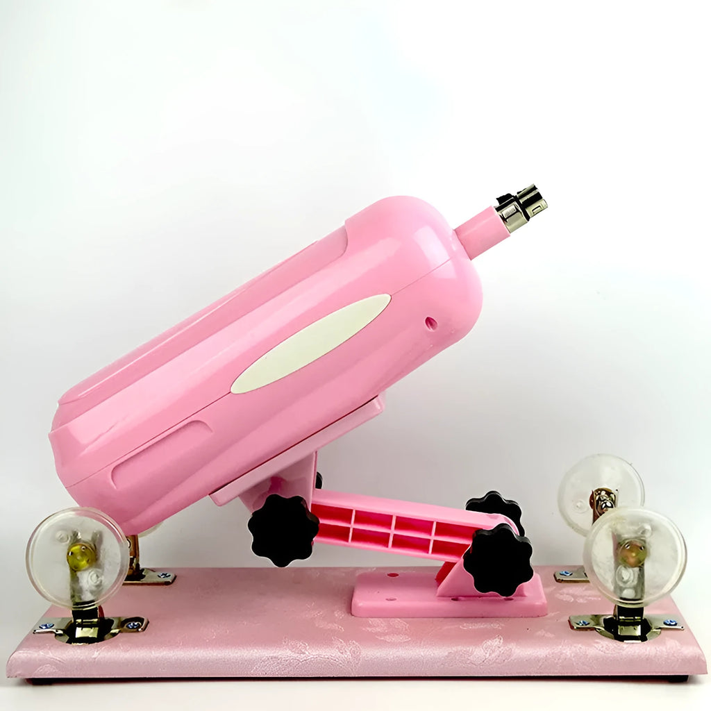 Women's automatic telescopic thrusting sex tool in purple colour showing flexible PVC construction