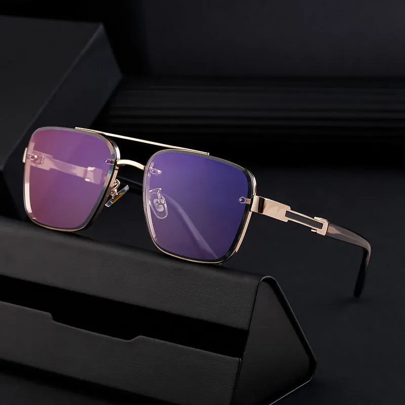 Men's vintage sunglasses with UV protection available in seven colour options