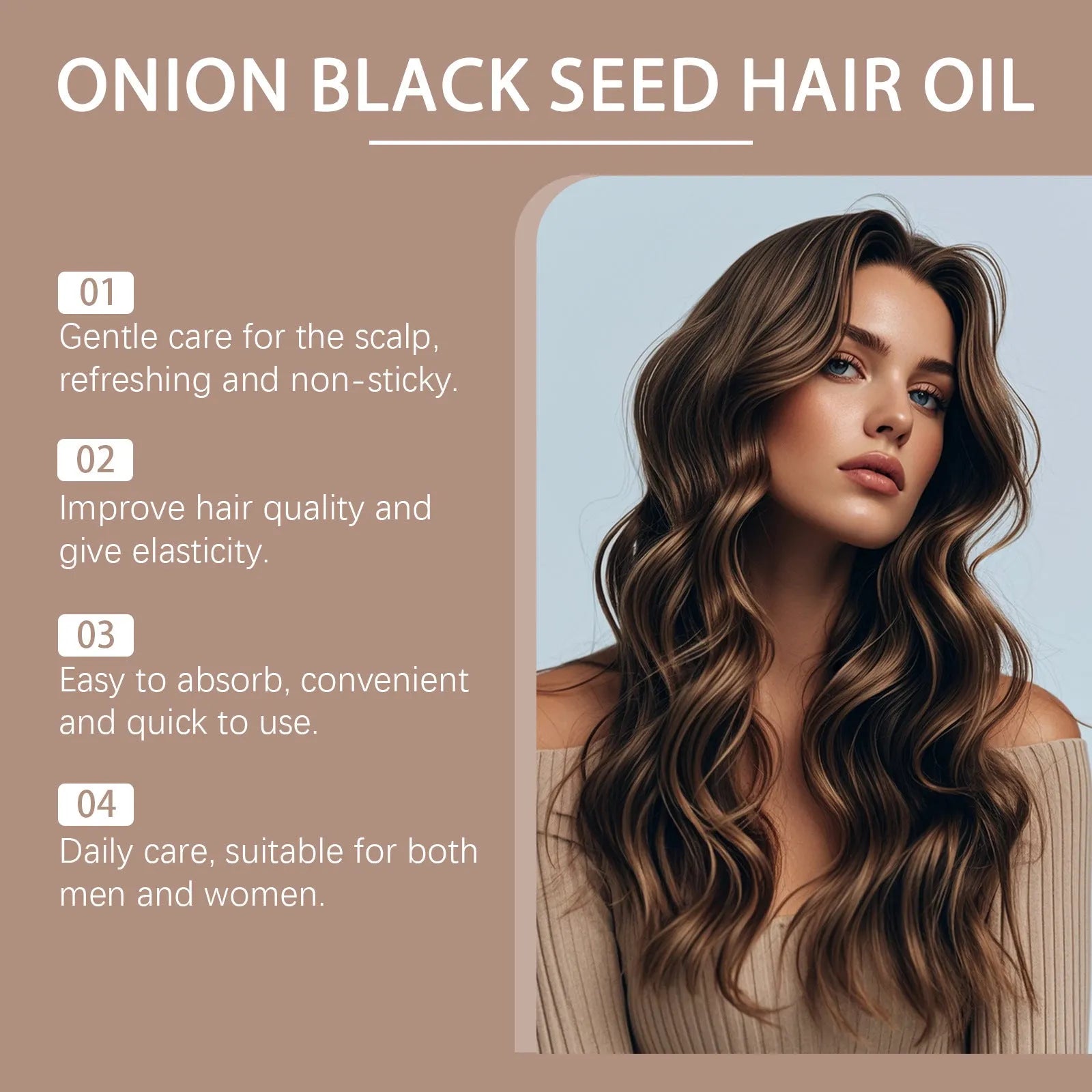 100ml hair care essential oil bottle with accessories for nourishing and moisturising hair