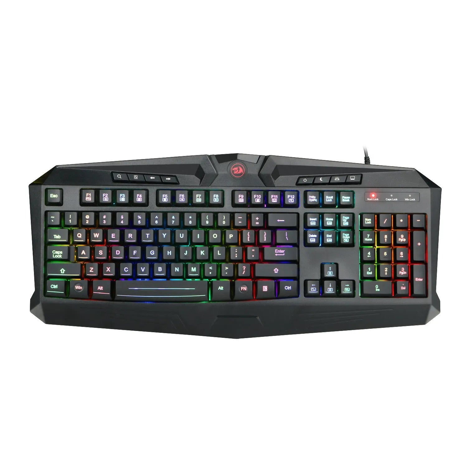 RedragonS101-1 black wired gaming keyboard and mouse set with USB and photoelectric technology