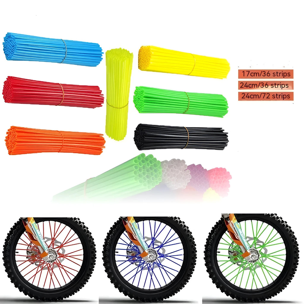 Motorcycle spoke decorative steel wire suit 17cm 36 pieces in bright red colour option off-road