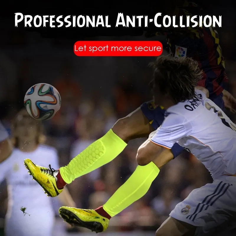 Black lycra shin guard holder with silicone band for football training adult size
