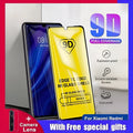 Full glue toughened glass screen protector for Xiaomi phones in black or white with anti scratch and anti fingerprint coating