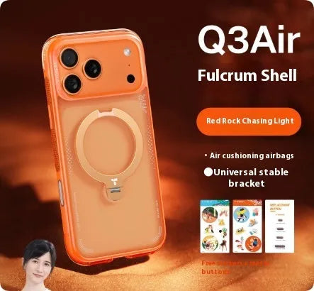 Airbag anti-fall magnetic protective case for Apple iPhone 15 Pro to 17 Pro Max, full cover shell with button covers
