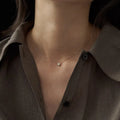 Geometric oval jelly opal pendant necklace in silver with gold plating