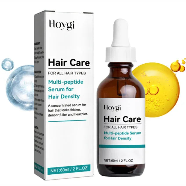 Multi-Peptide Serum For Hair Density 60ml bottle with ingredients list showing Coffee Extract and Acetyl Tetrapeptide-3