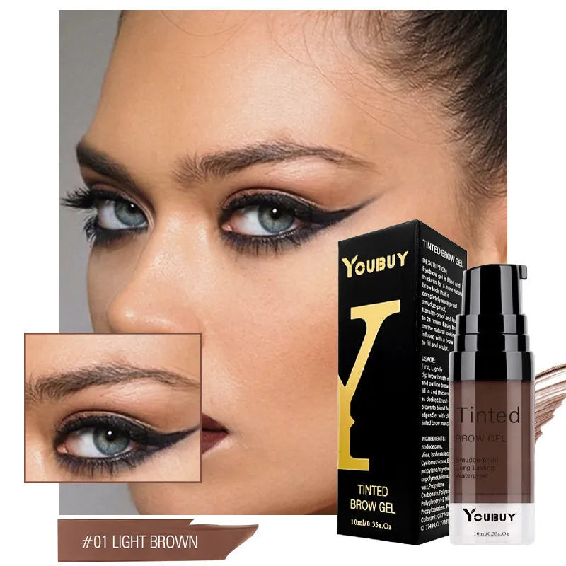 Waterproof brow cream eyebrow pencil in dark grey and golden yellow shades