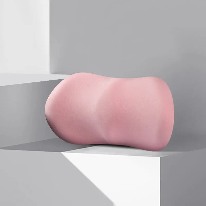 Car headrest pillow and lumbar support cushion set in multiple colour options