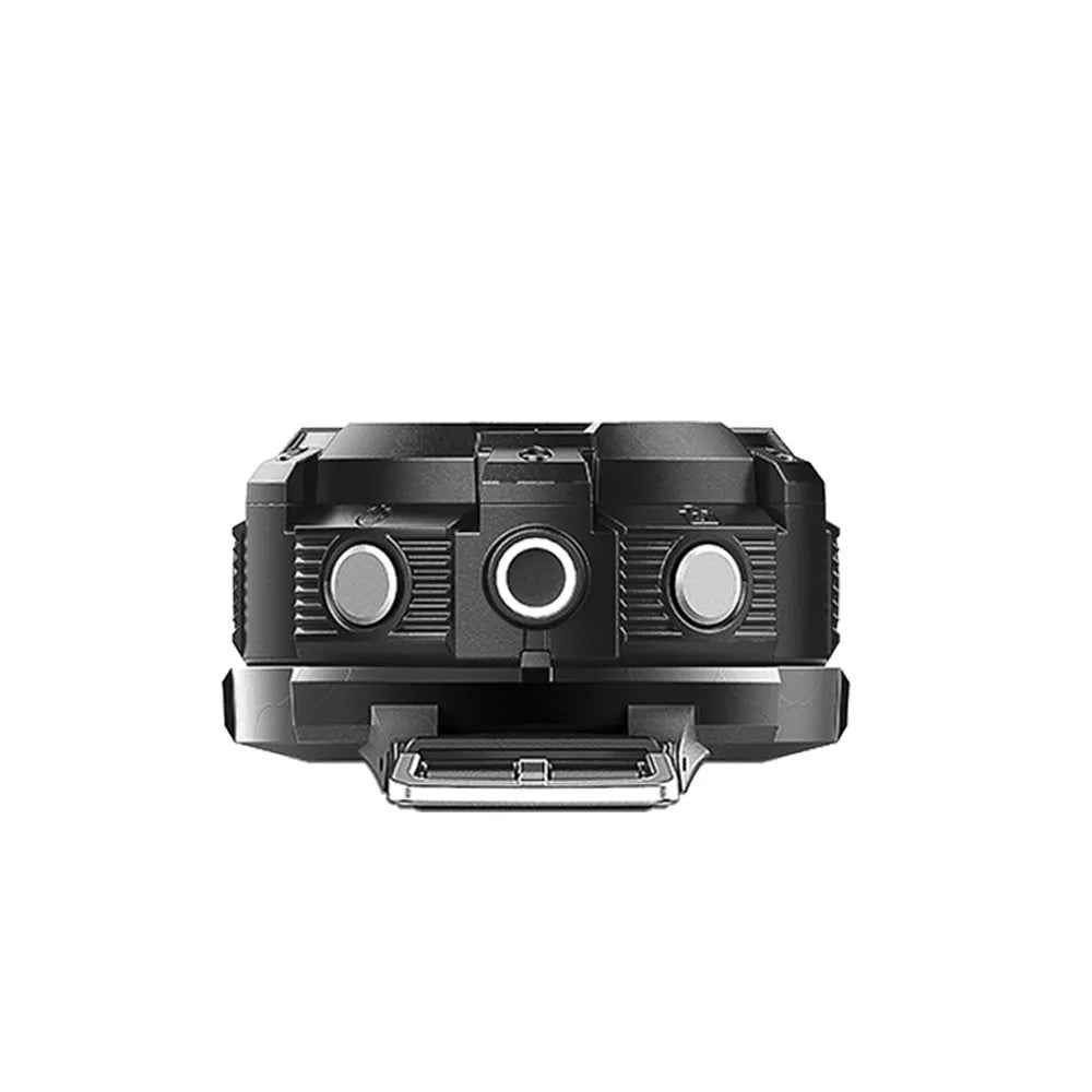 Black waterproof sports digital camera with 290mm length showing USB port