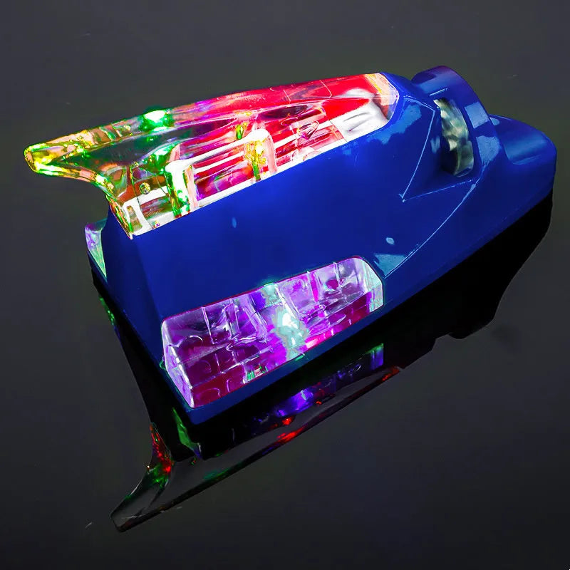 Wind energy LED car decoration light in black, 140x65x65mm, with stick-on waterproof tape for car body