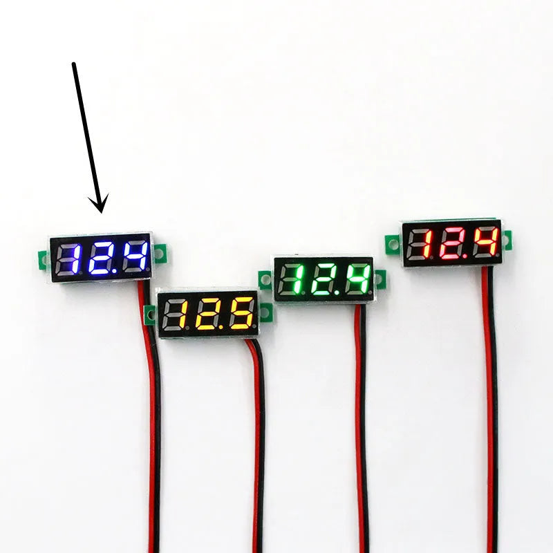0.28 inch ultra-small digital DC voltmeter with LED display, reverse polarity protection, for car battery and voltage measurement