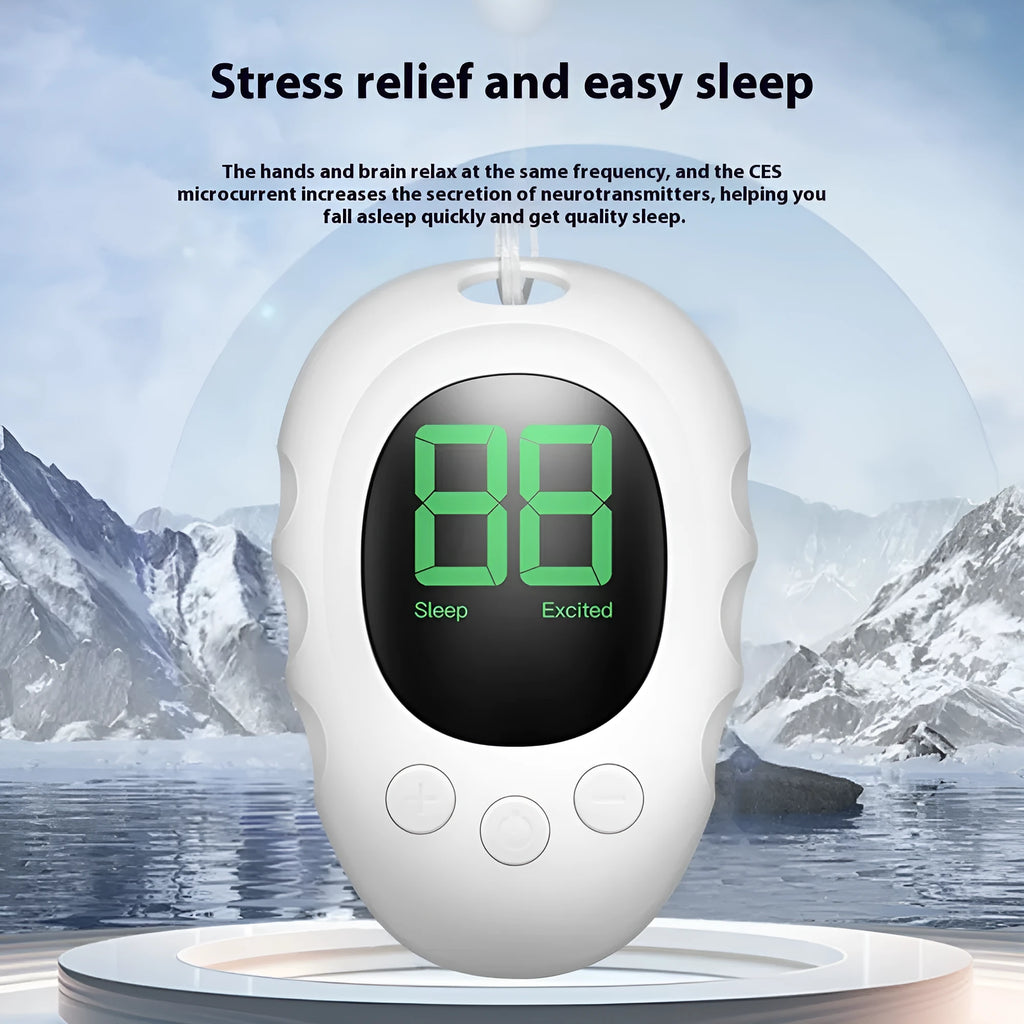 Rechargeable silicone sleep aid hand grip with sleep monitor in white, black and green colour options