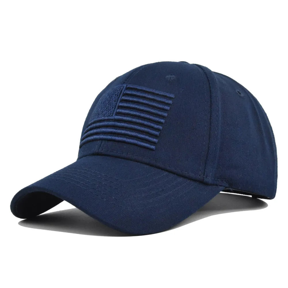 Stereo embroidered peaked cap cotton hard top dome crown 7.5cm brim black colour