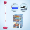 Rechargeable children's ABS bubble machine in red, blue, yellow, purple, or pink style for outdoor play