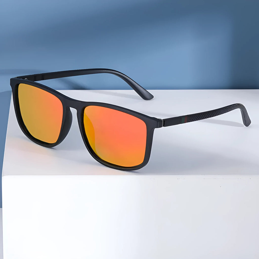 Sports driving advanced polarized sunglasses with TAC lens and black PC frame for outdoor use