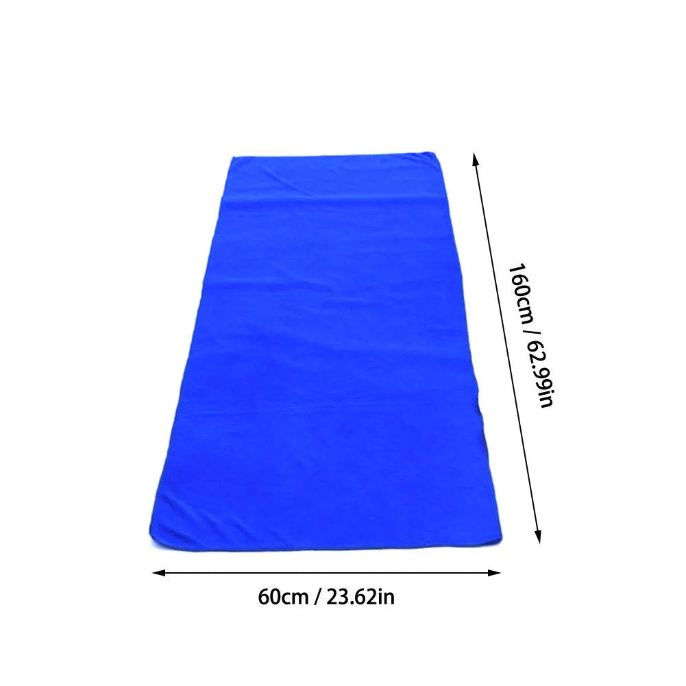 Blue thickened microfibre car cleaning towel weft knitted non-shedding for washing waxing polishing 30x60cm