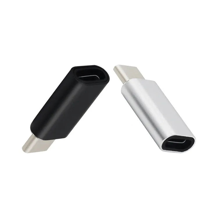 Apple female to Type-C male adapter in silver for charging and syncing iPhone 8 and later