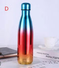500ml 304 stainless steel water bottle in black standing upright on a table