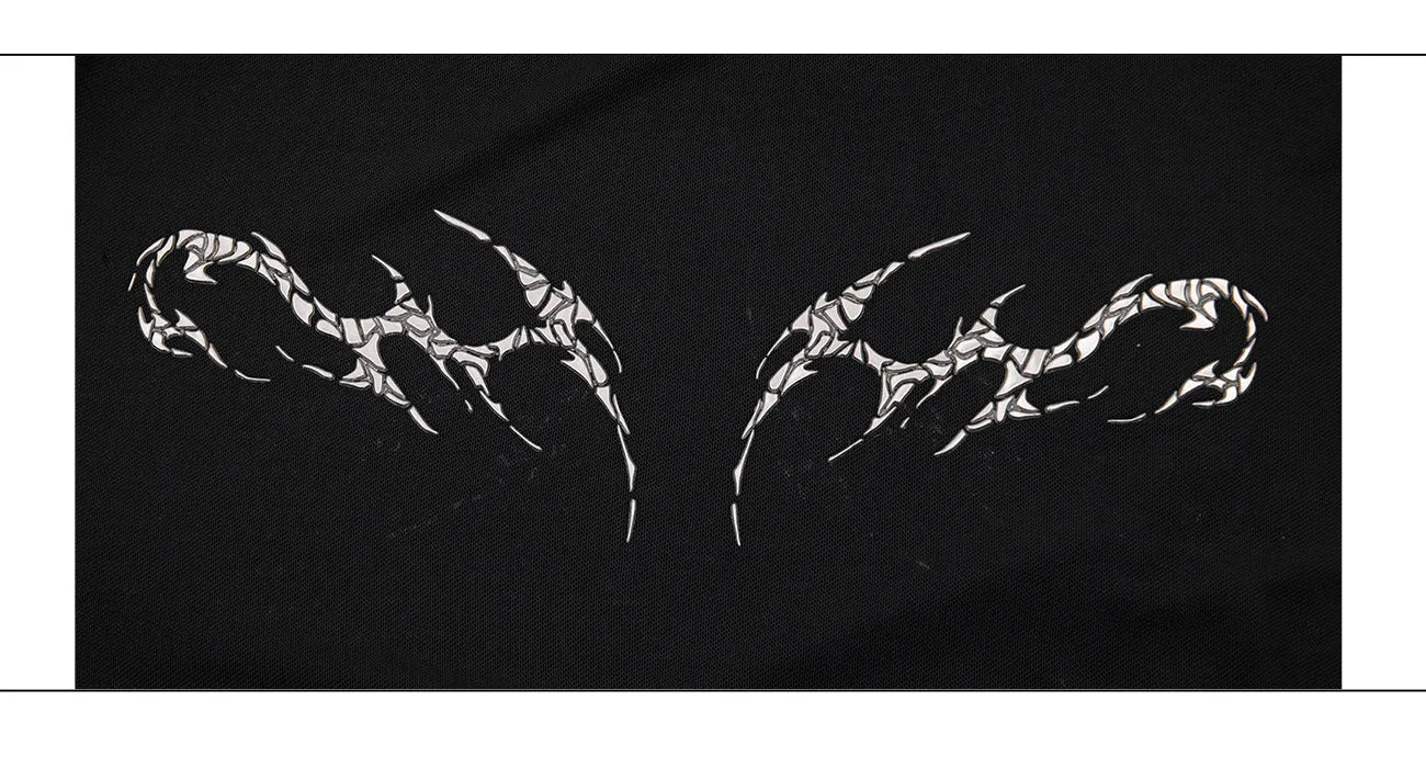 Black mesh slim-fit long sleeve bottoming shirt on a hanger, showing its lightweight texture and close cut.