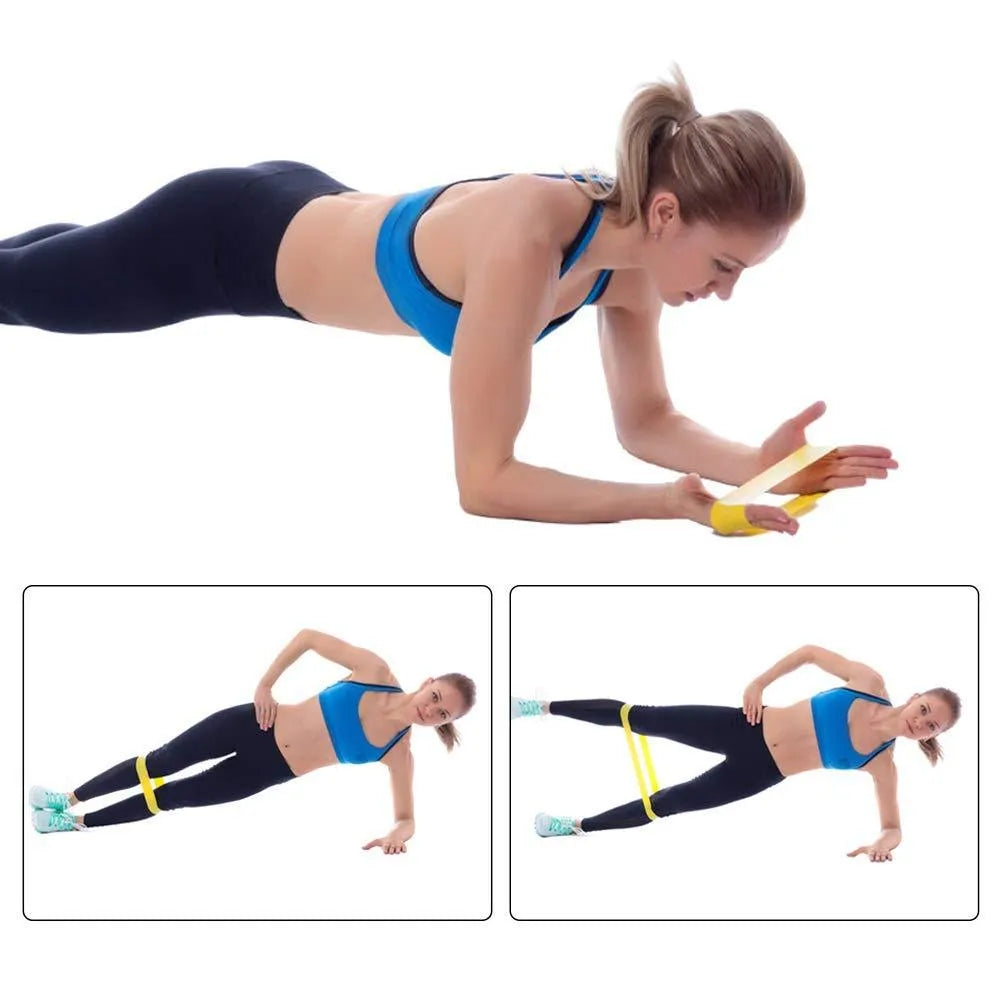 Resistance band set in ArmyGreen and Khaki made from TPR material for yoga and home fitness