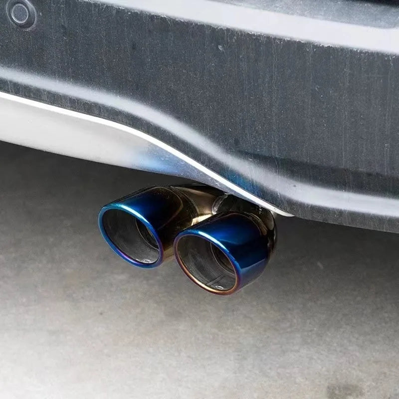 Universal stainless steel car exhaust pipe muffler tail hood decoration back segment metal construction