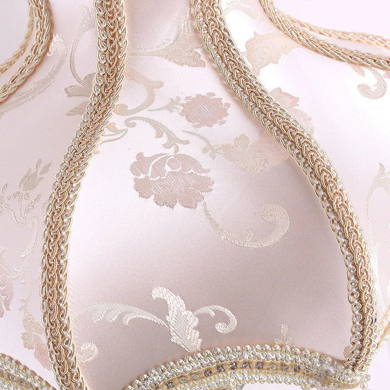 European style table lamp with princess design, 55cm height, remote control tricolour light, on bedside table