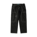 Men's washed distressed straight loose fit mid-waist jeans in black and blue available in sizes M to XXL
