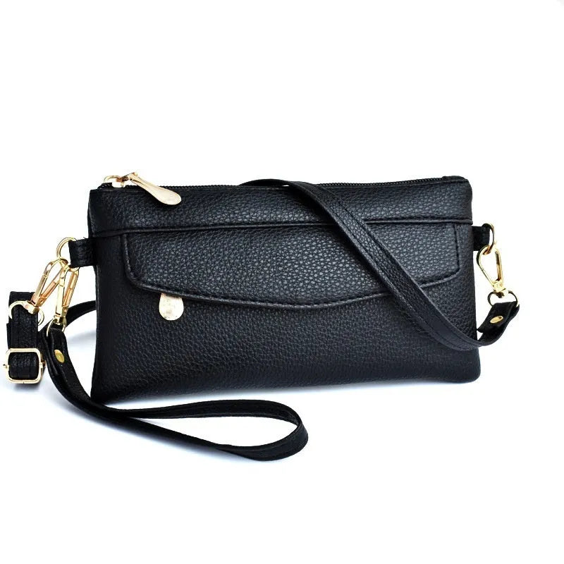 Soft PU crossbody shoulder bag with square shape in multiple colour options