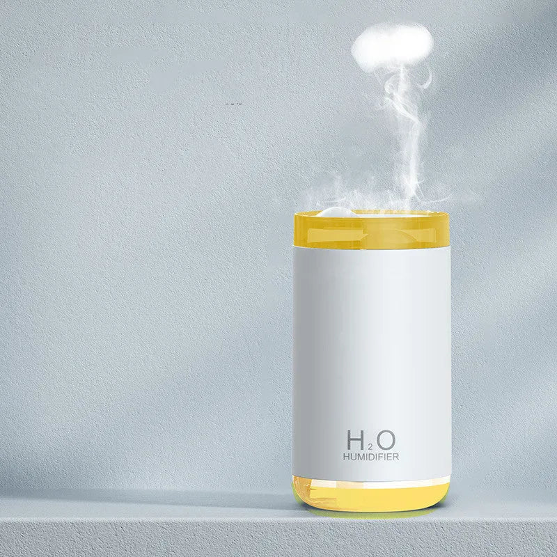 Jellyfish-shaped USB humidifier with warm night light in white, pink or blue colours
