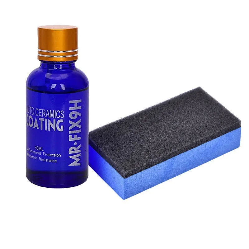 Anti-scratch car ceramic coating 9H hardness 30ml bottle with sponge applicator