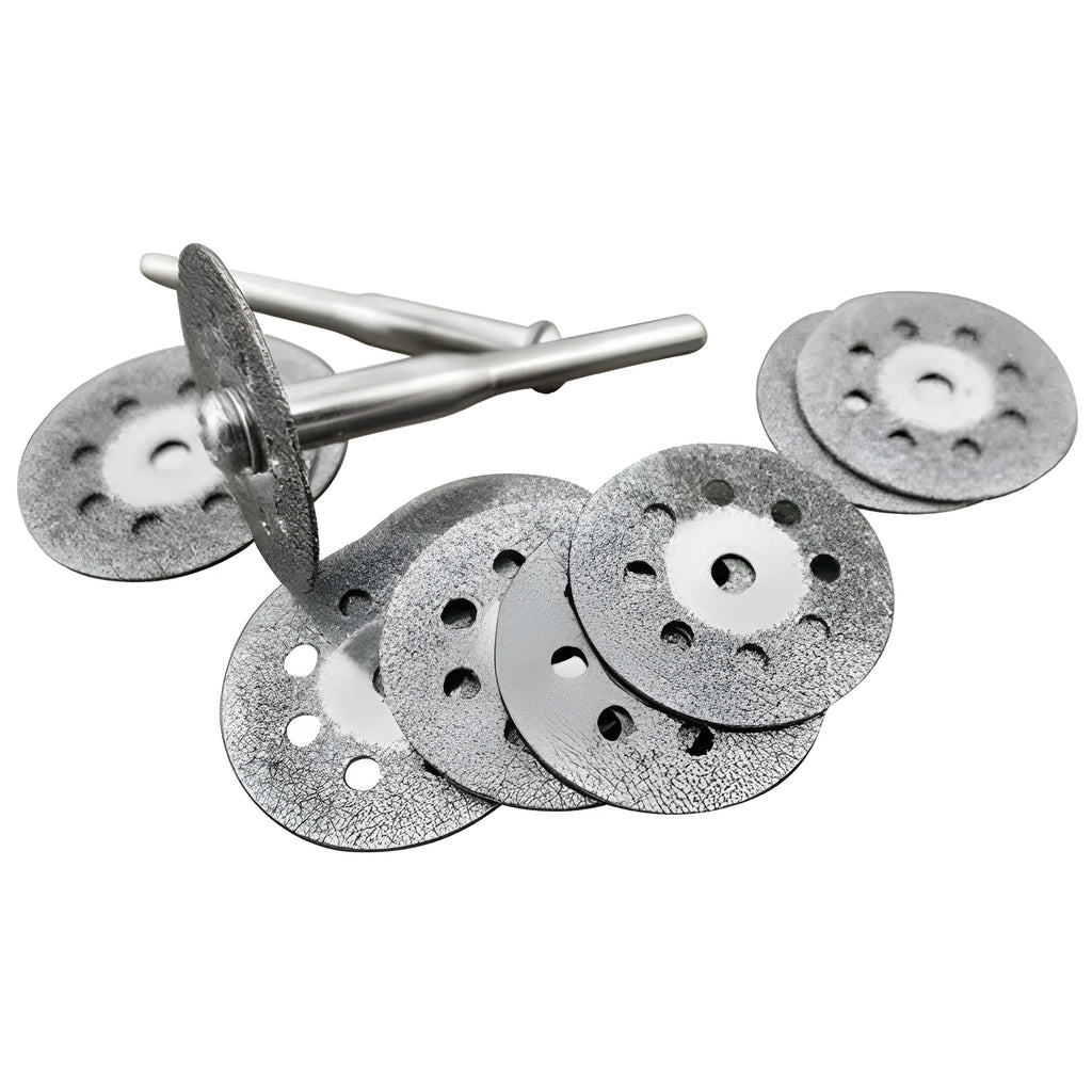 Set of 12 circular saw blades made from emery, 22mm diameter, for electric grinder cutting wood plastic aluminium