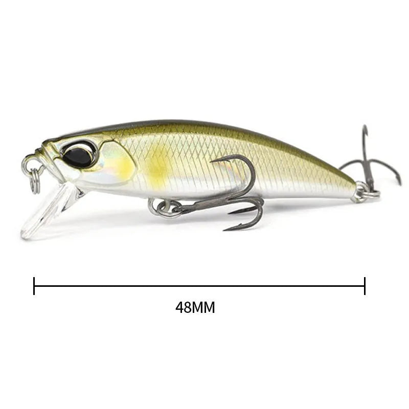 Tossing Japanese Submerged Mino hard fishing lure, 48mm long, for Mandarin fish and Snakehead.