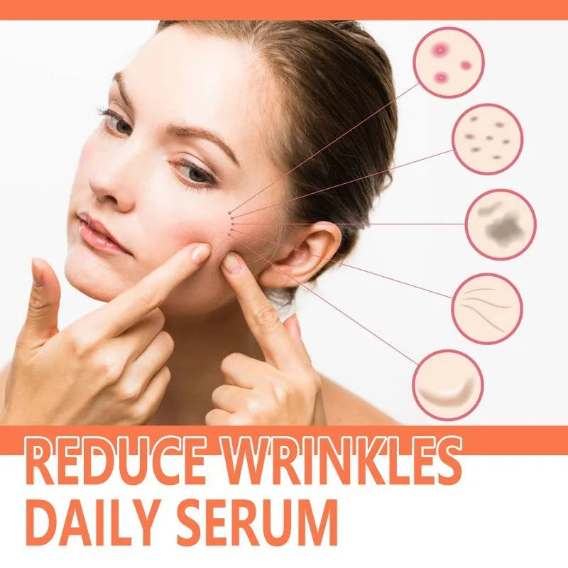 30ml bottle of rose essential oil serum for facial wrinkles and brightening