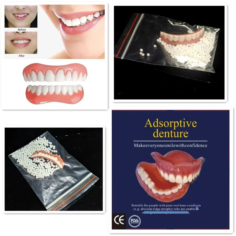 Silicone simulation smile dentures tooth socket with upper and lower teeth for dental training