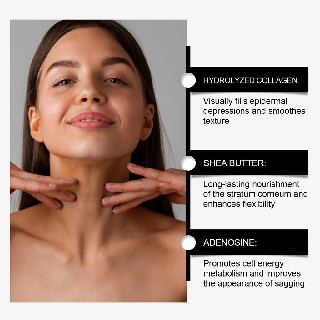 50g jar of lifting and tightening neck cream with hydrolysed collagen and shea butter